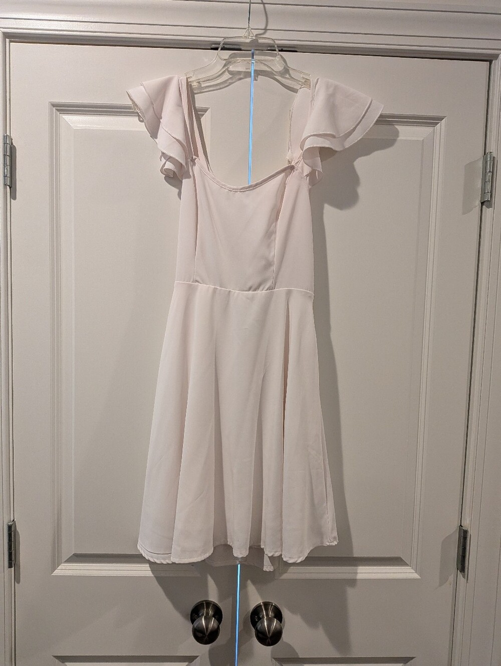 Flutter Sleeve Mini Dress With Tie Back
